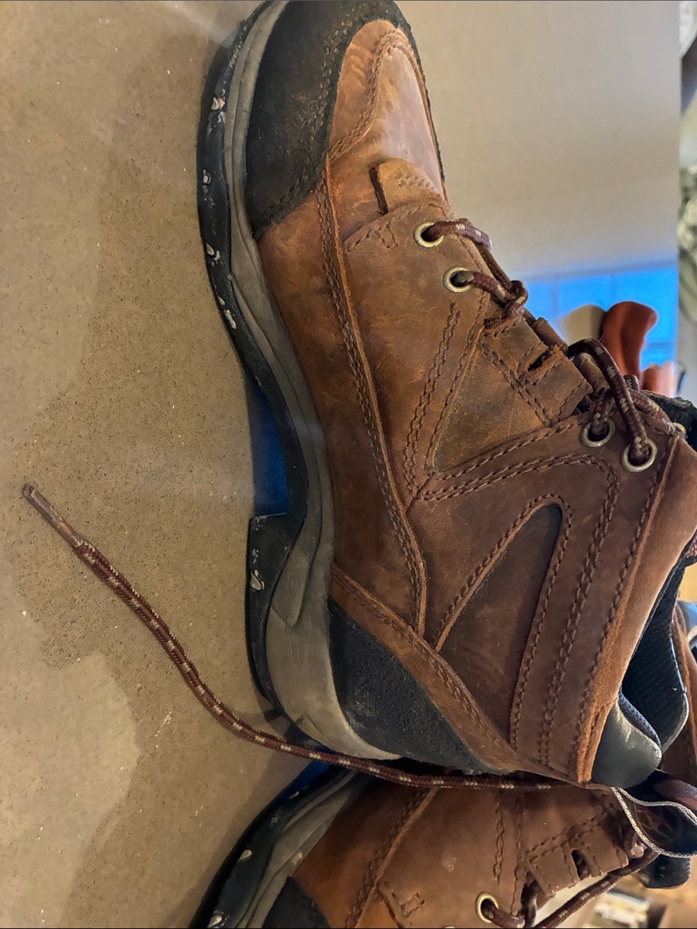 Ariat Waterproof Brown Leather Work Shoes